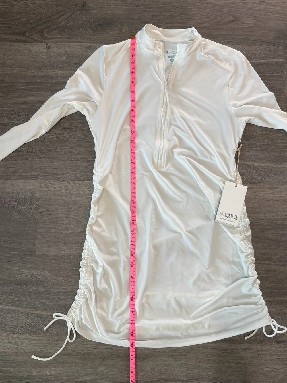 Carve Designs Cody Sun Dress Cloud White XS Rashguard Coverup UPF 50+ NWT - Picture 13 of 13